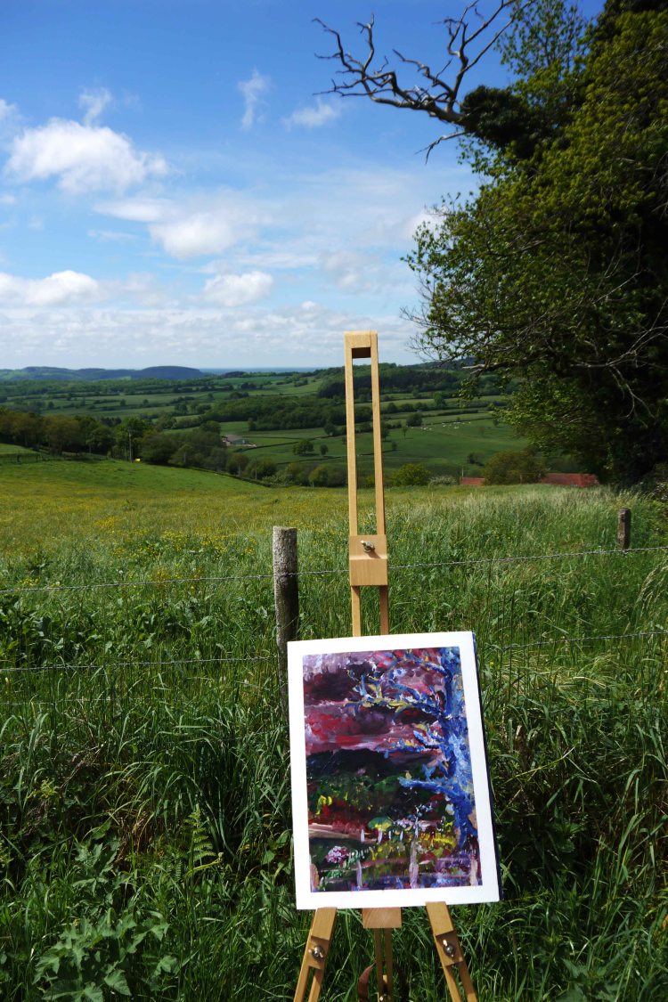 Painting in Burgundy